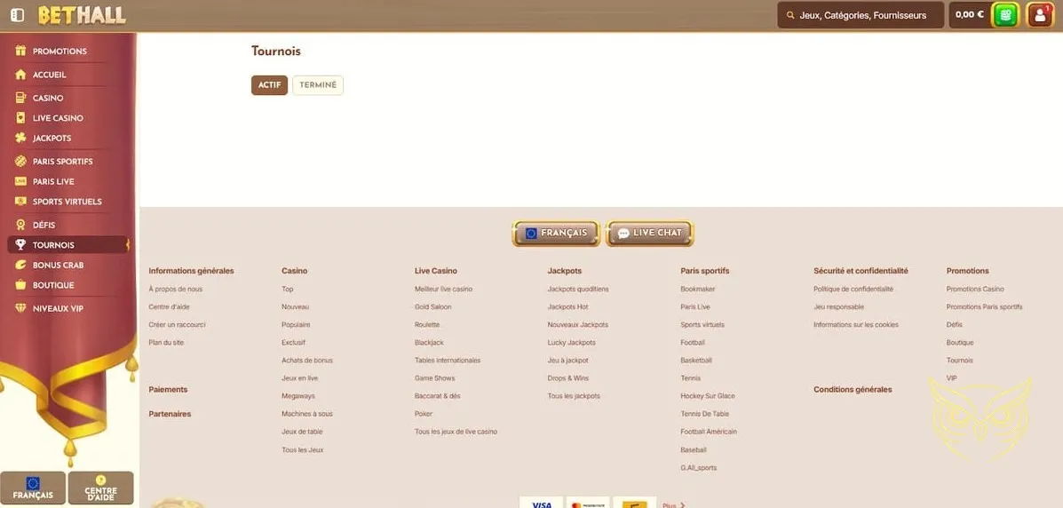 Icône du centre d'aide BetHall Casino