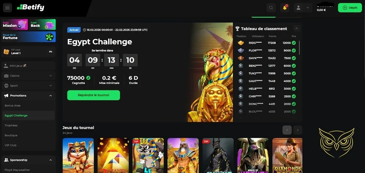 Icône de la section retrait du casino Betify