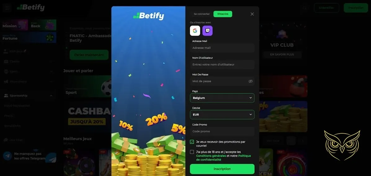 Icône de la section mini-jeux du casino Betify