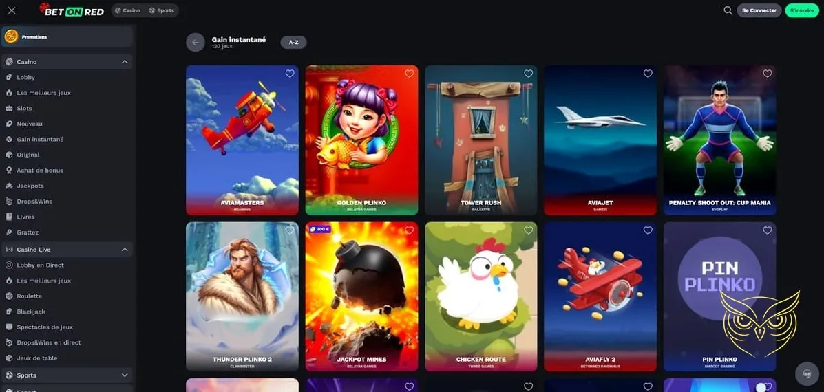 Icône de la section Live Bet On Red Casino