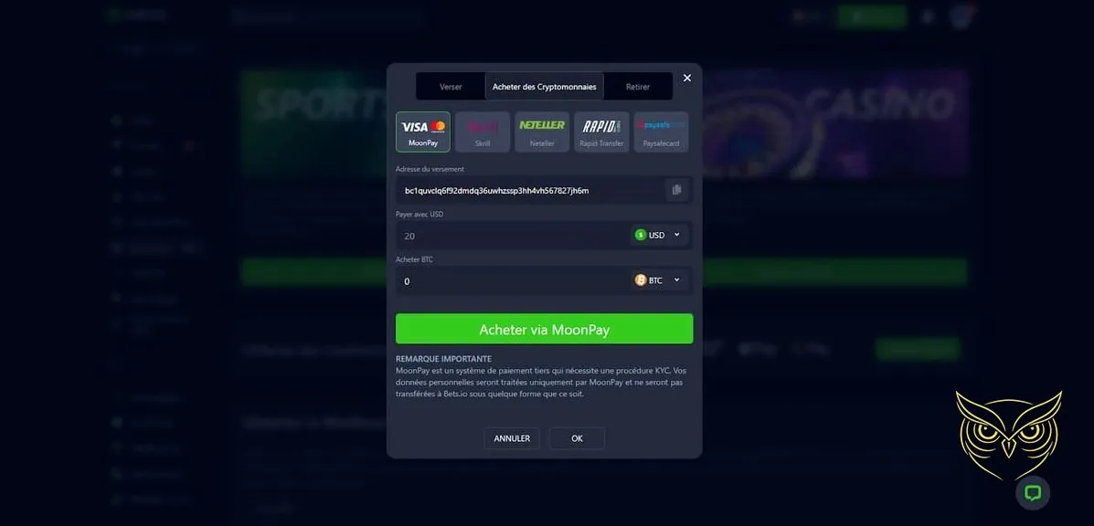 Icône des paris sportifs sur Bets.io Casino