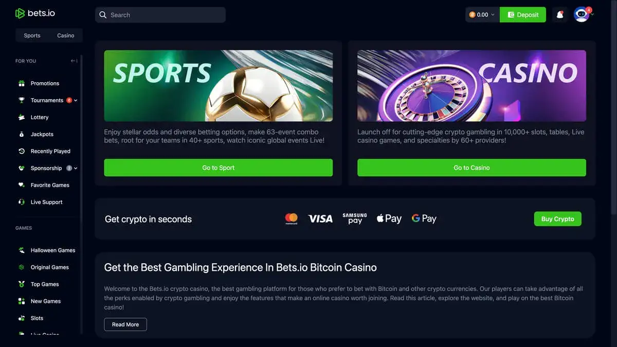 Logo officiel du casino Bets.io