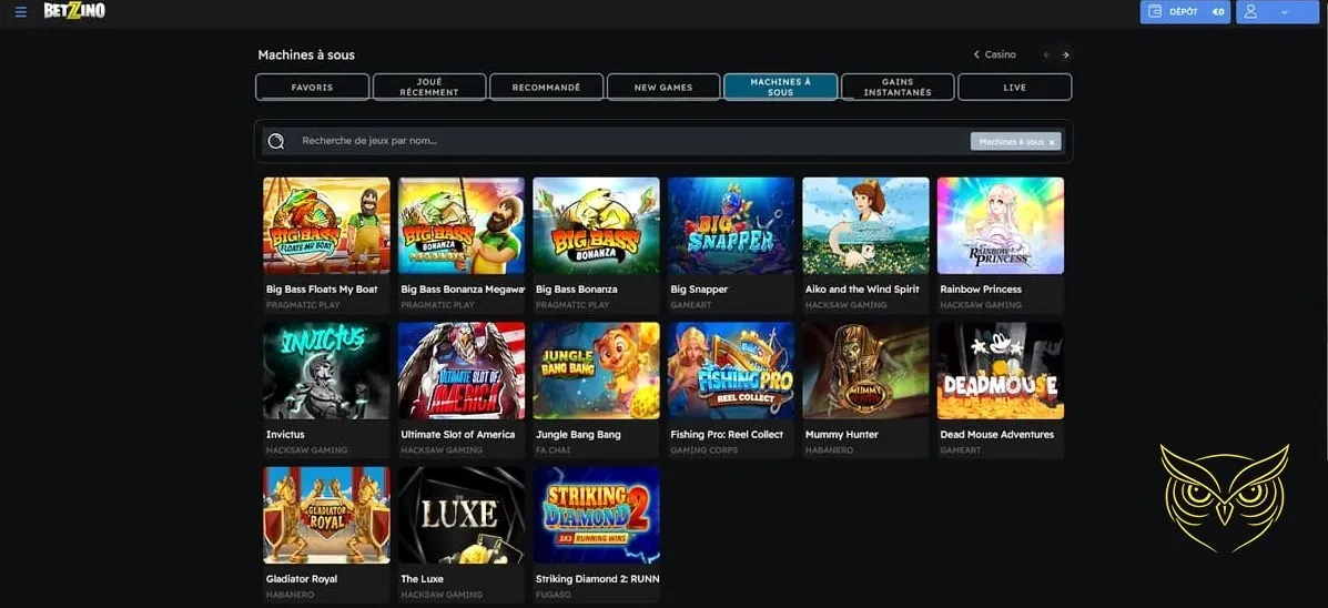 Icône des machines à sous Betzino Casino