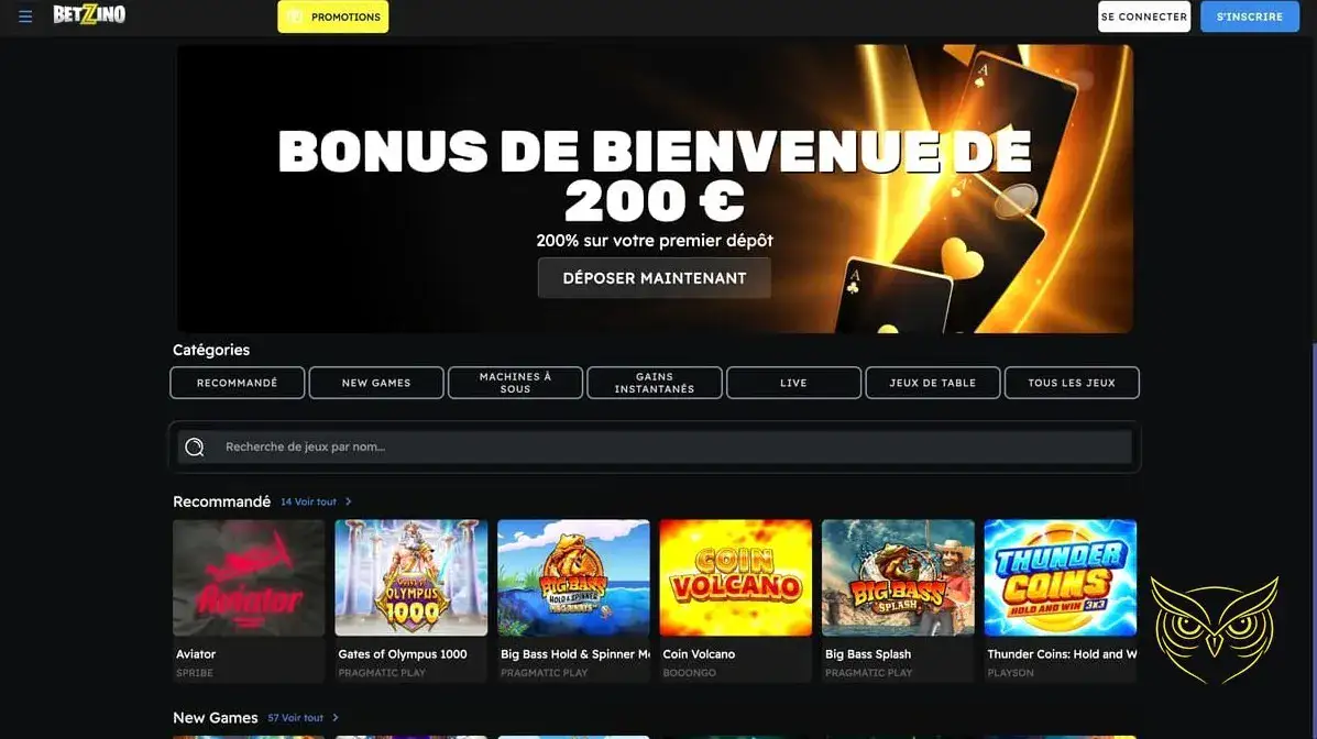 Logo officiel du casino Betzino