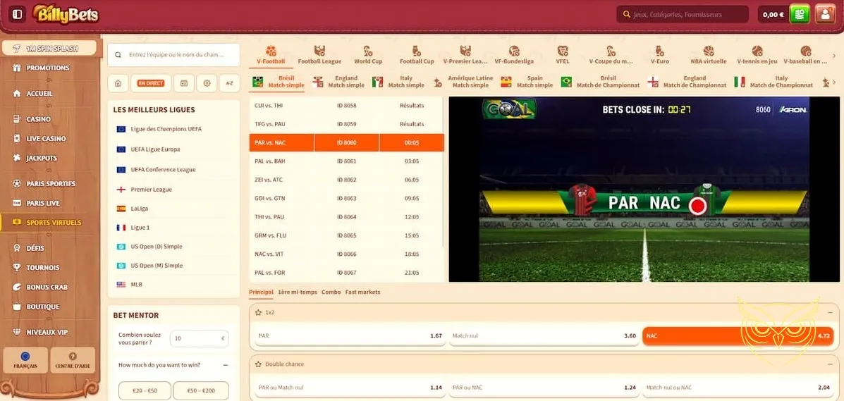 Symbole des défis à relever sur BillyBets Casino