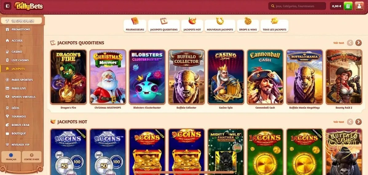 Icône du bonus de bienvenue BillyBets Casino