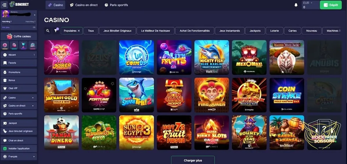 Icône des missions quotidiennes de Binobet Casino