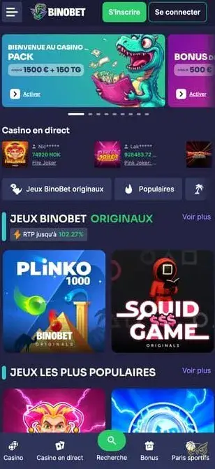 Icône de l'application mobile Bino.bet Casino