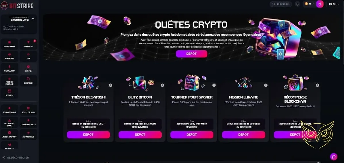 Icône du processus d'inscription Bitstrike Casino