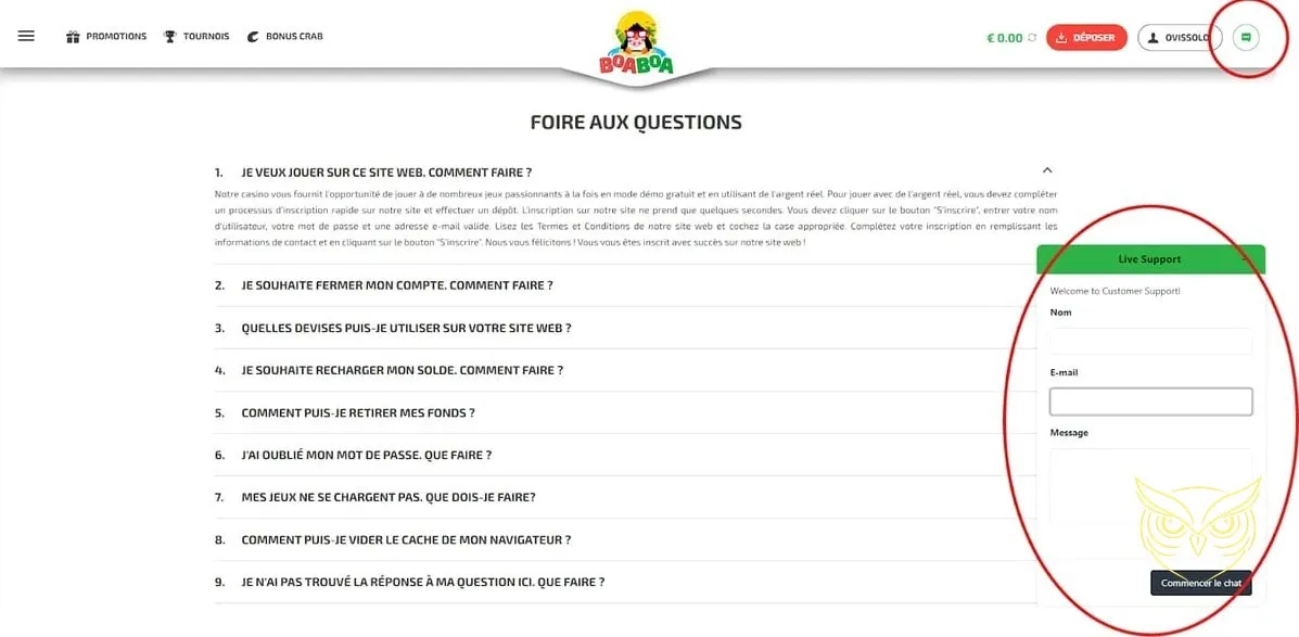 Icône des jeux de casino live Boaboa