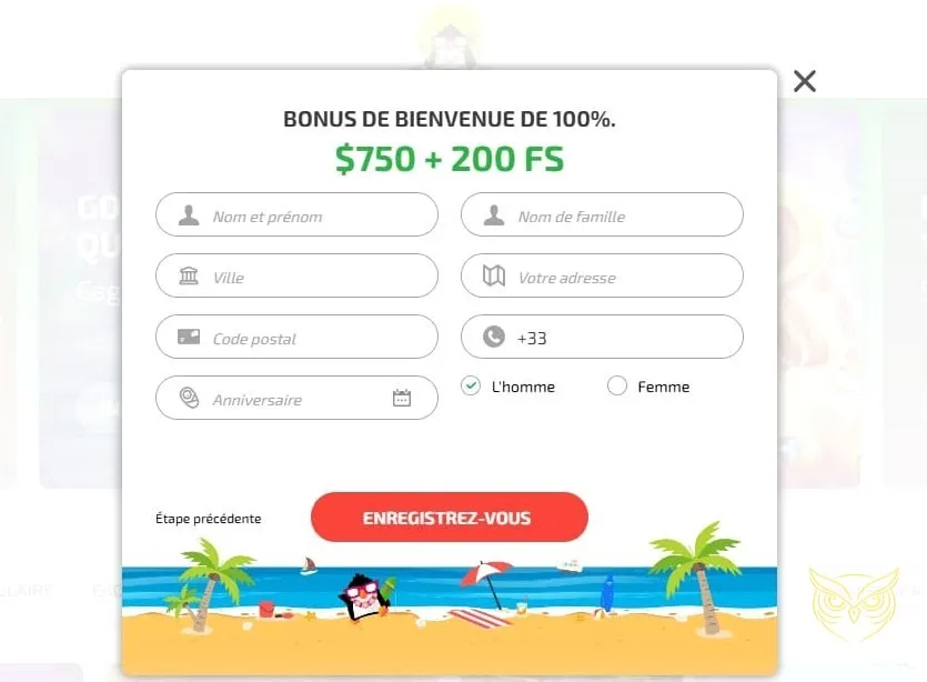 Image du Bonus Crab exclusif de Boaboa Casino