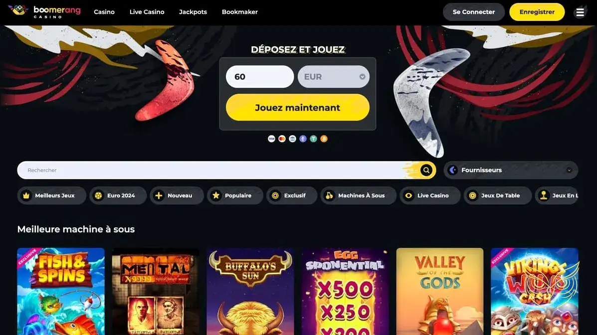 Logo officiel du casino Boomerang Casino