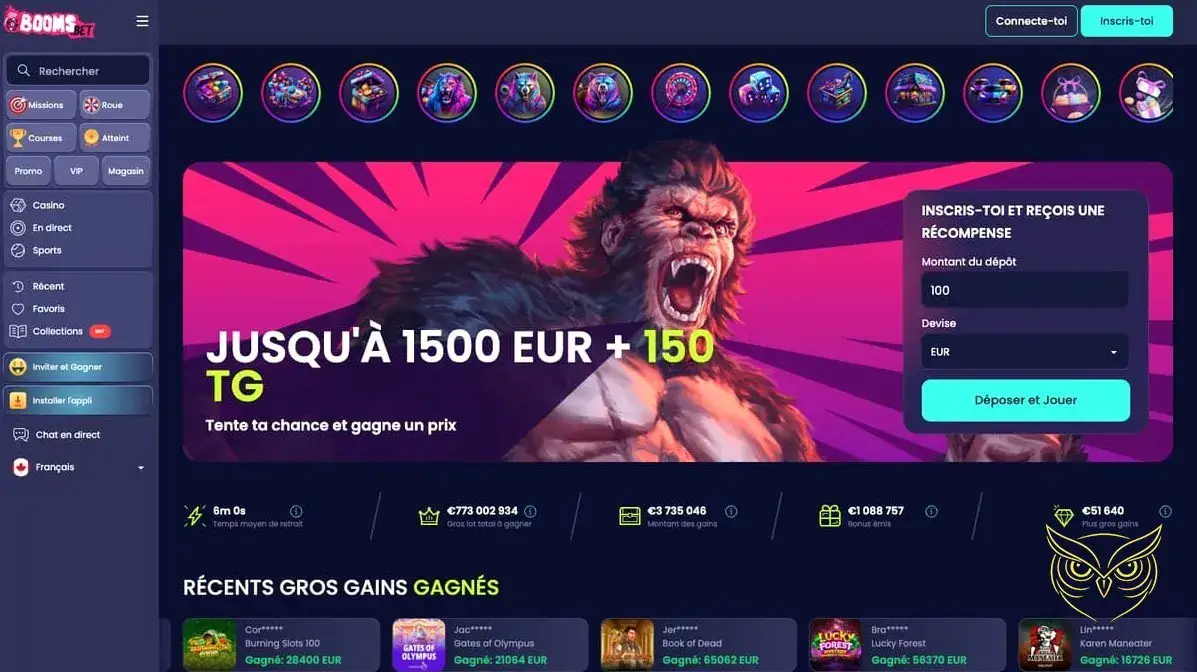 Logo officiel du casino Boomsbet Casino