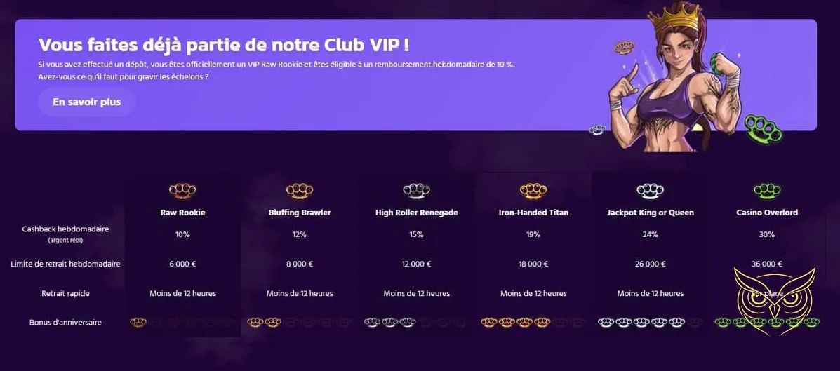 Collection de jeux de table du Brutal Casino