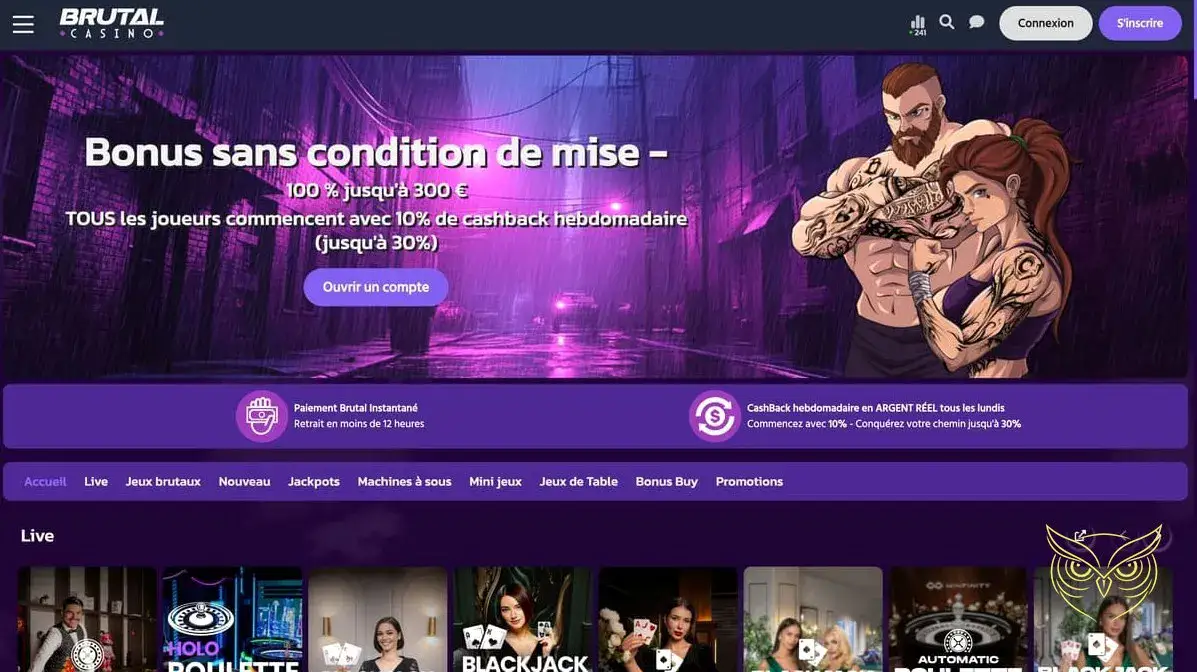 Logo officiel du casino Brutal