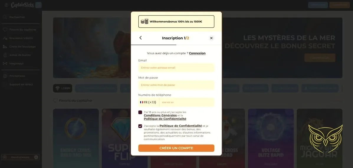 Miniature du jeu Mystères de la mer Captain Slots.