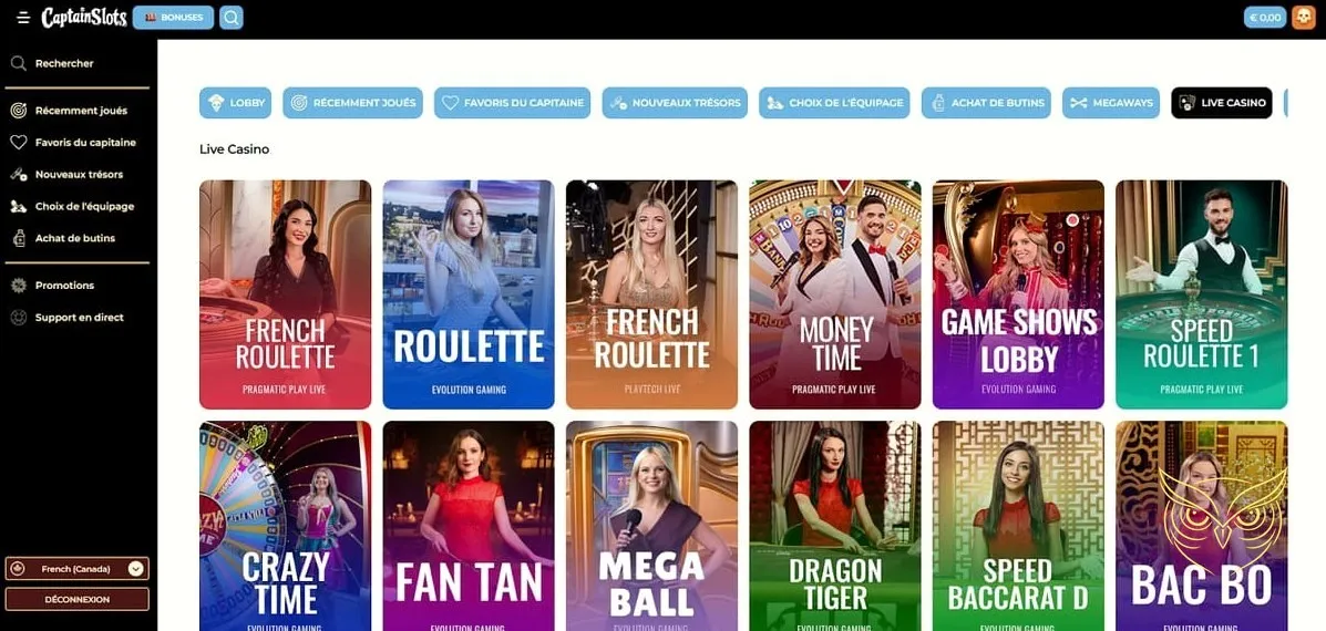 Logo du Club VIP Captain Slots Casino.