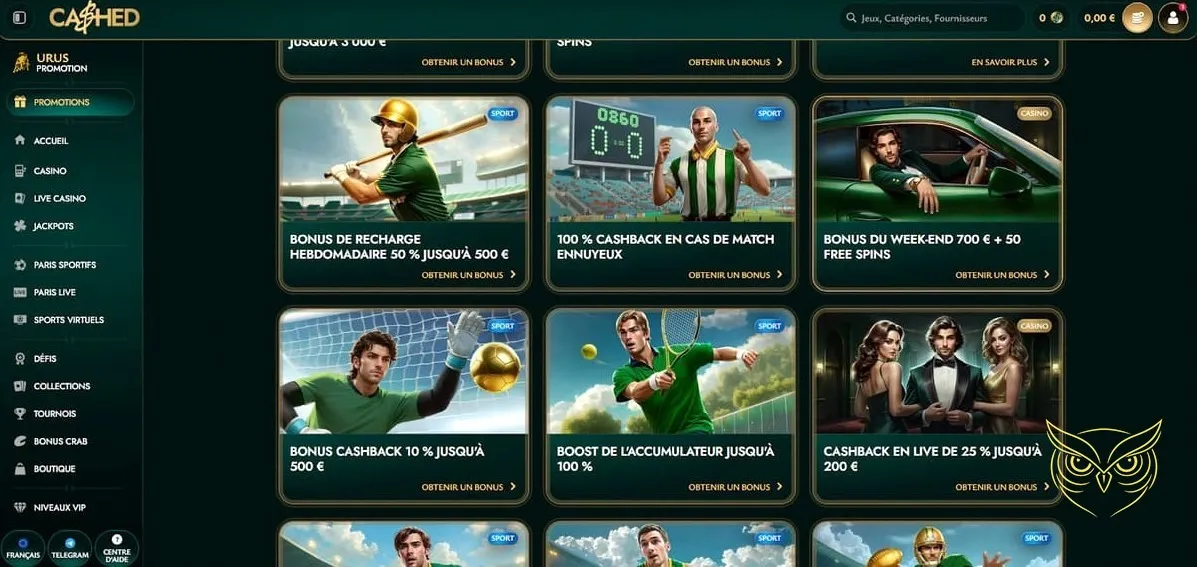 Collection de machines à sous Cashed Casino.