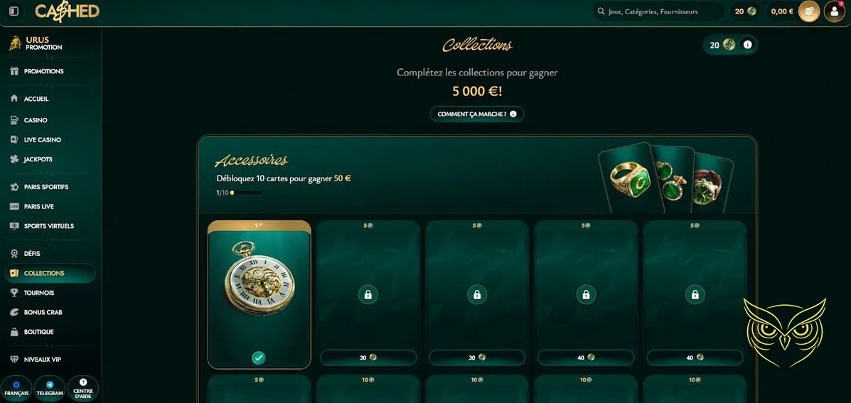 Catégorie des sports virtuels Cashed Casino.
