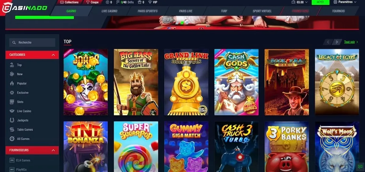 Avantages du Club VIP Casinado Casino