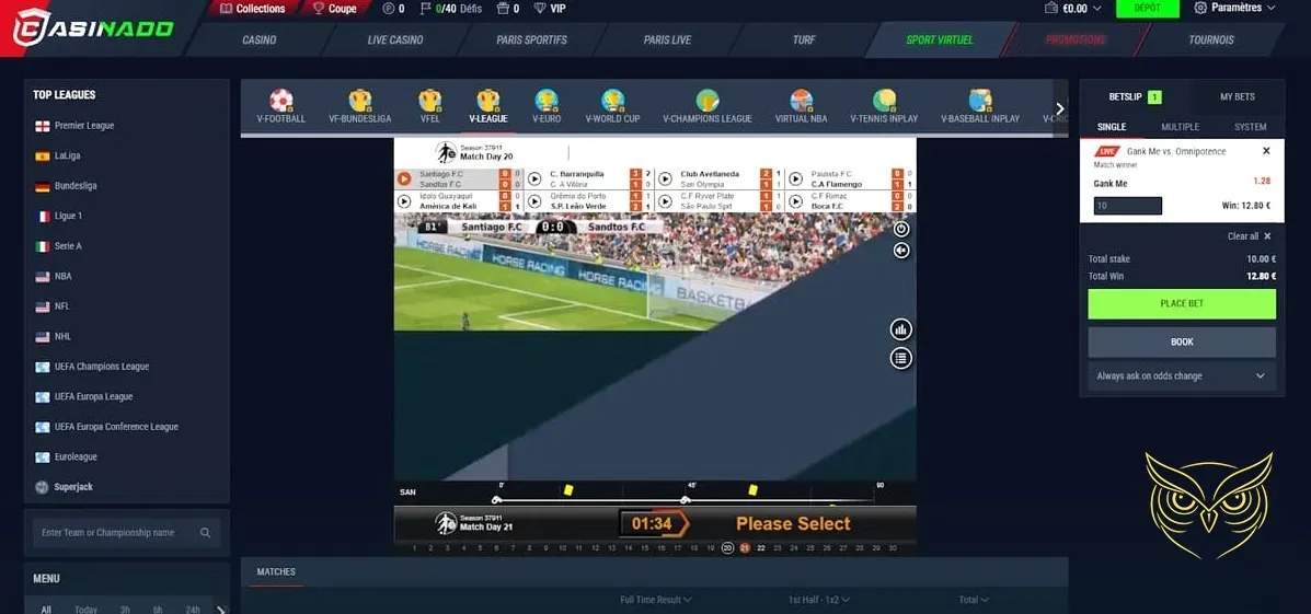 Options de dépôt et retrait Casinado