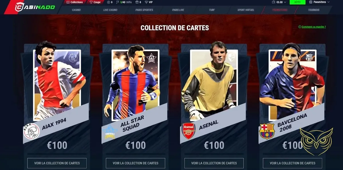 Section des paris sportifs du Casinado