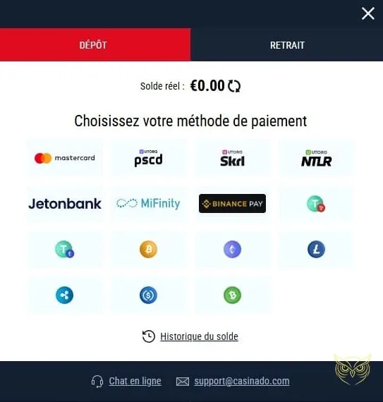 Page de paris hippiques Turf Casinado