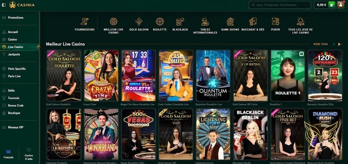 Icône du Club VIP du casino Casinia