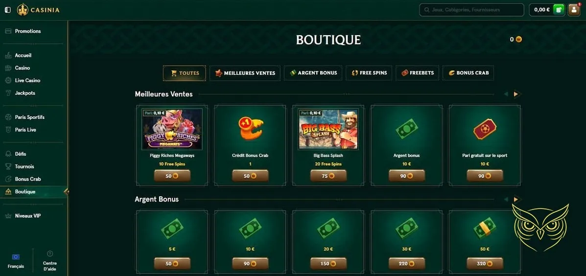 Icône des jeux de table du casino Casinia