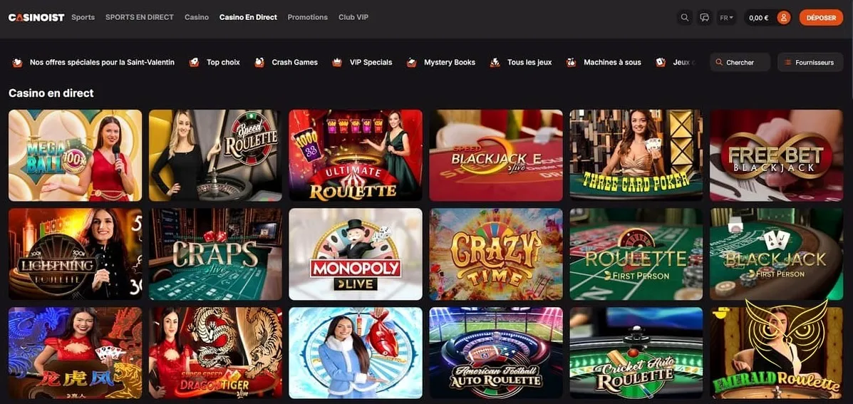 Offre de bonus de bienvenue Casinoist Casino