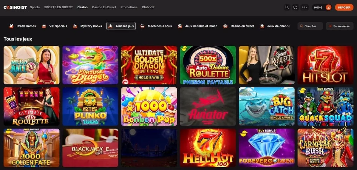 Promotion bonus sportif du Casinoist Casino