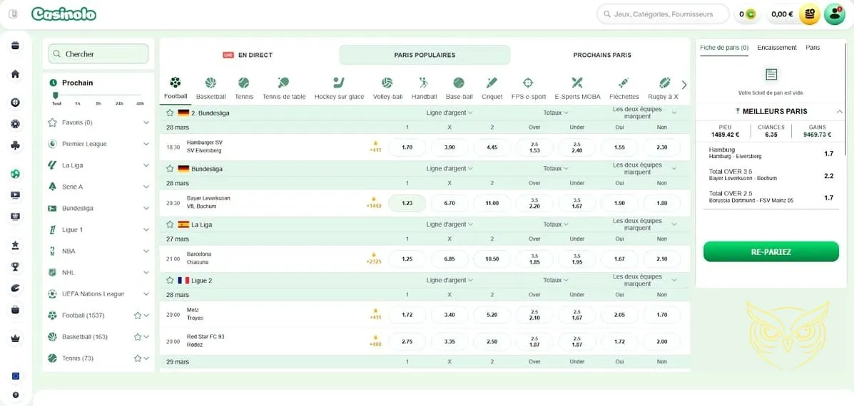 Icône de la boutique du casino Casinolo