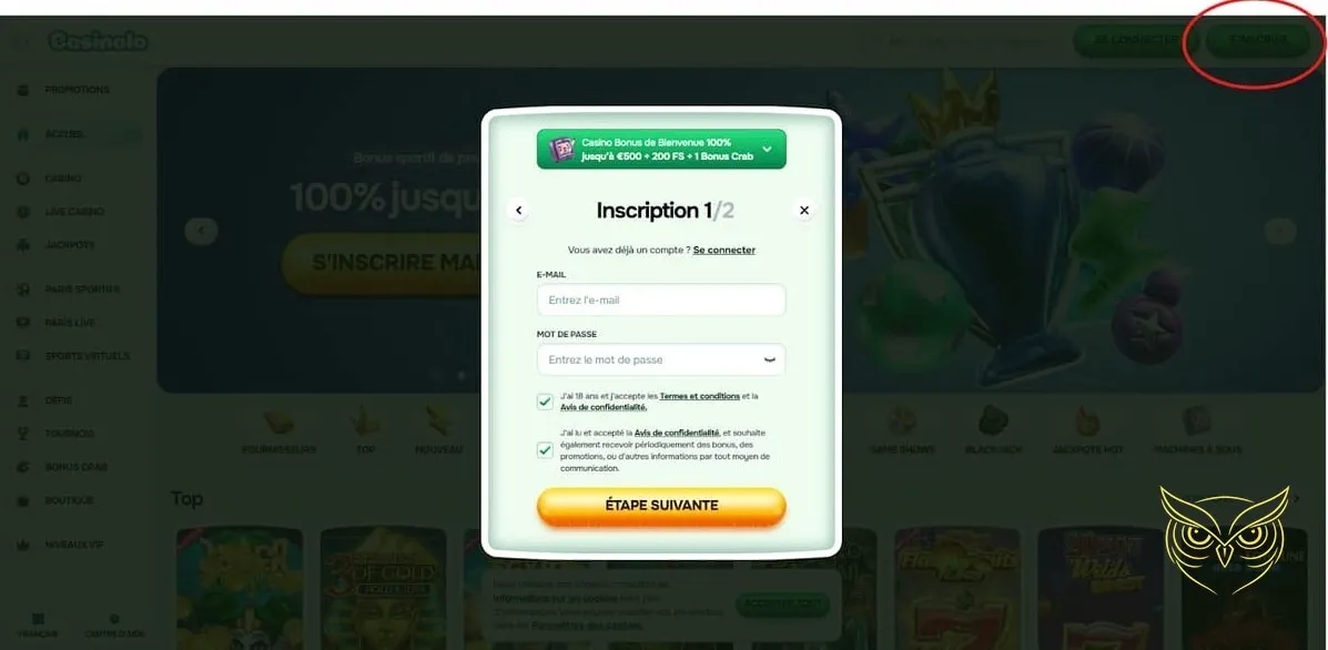 Icône du bonus premier dépôt Casinolo