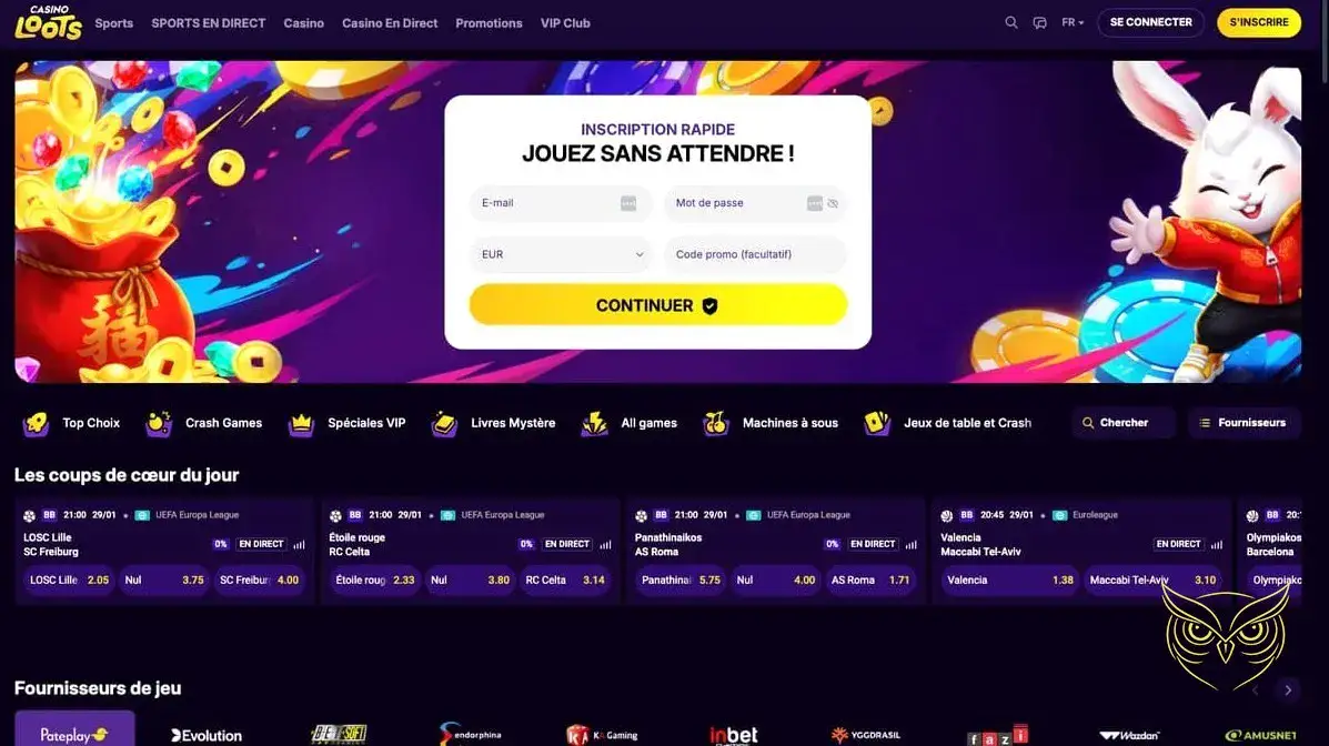 Logo officiel du casino Casinoloots