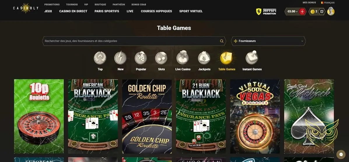 Icône des autres bonus et promotions Casinoly