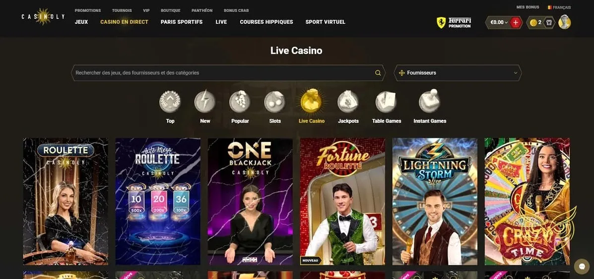 Icône du programme Panthéon Casinoly Casino