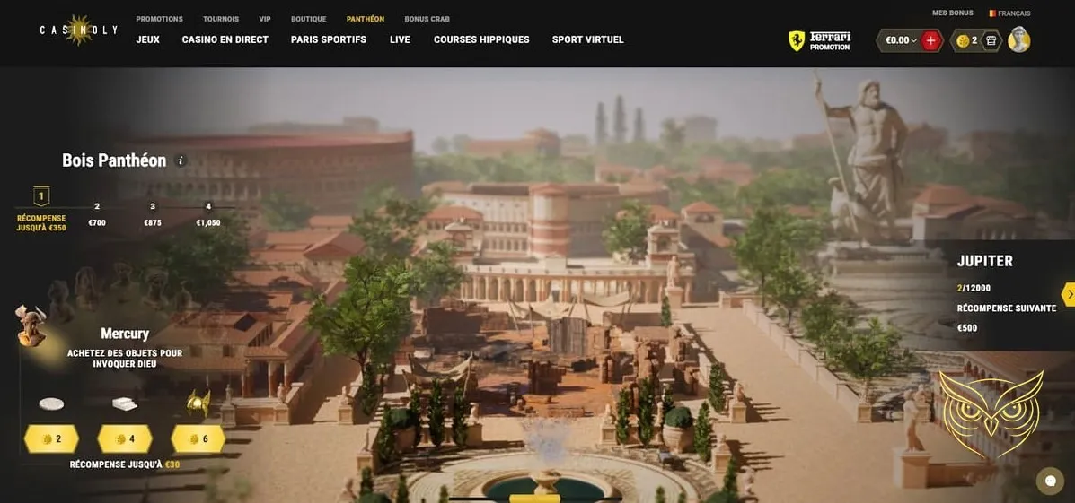 Icône des défis hebdomadaires Casinoly