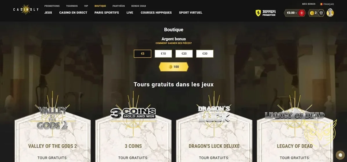 Icône de la catégorie jeux instantanés Casinoly