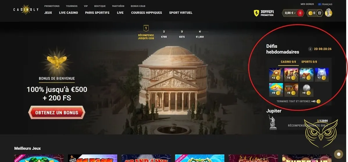 Icône de la section courses hippiques Casinoly