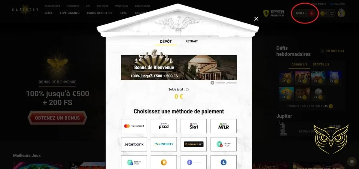 Icône de la section ligues virtuelles Casinoly