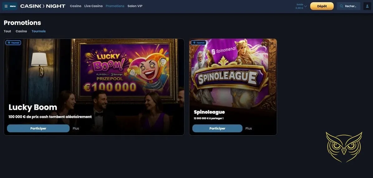 Icône du service client Casino Night