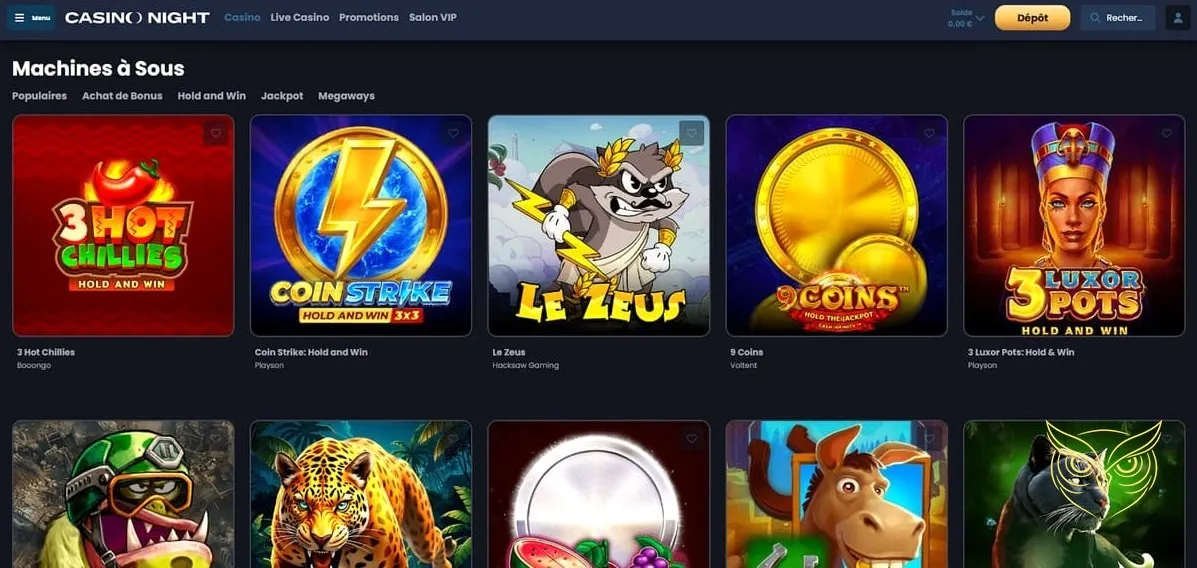 Icône des tournois de casino Casino Night