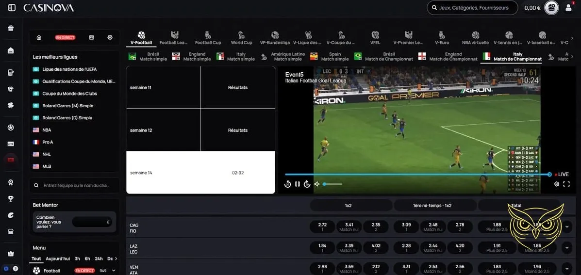 Icône du centre d'aide Casinova Casino