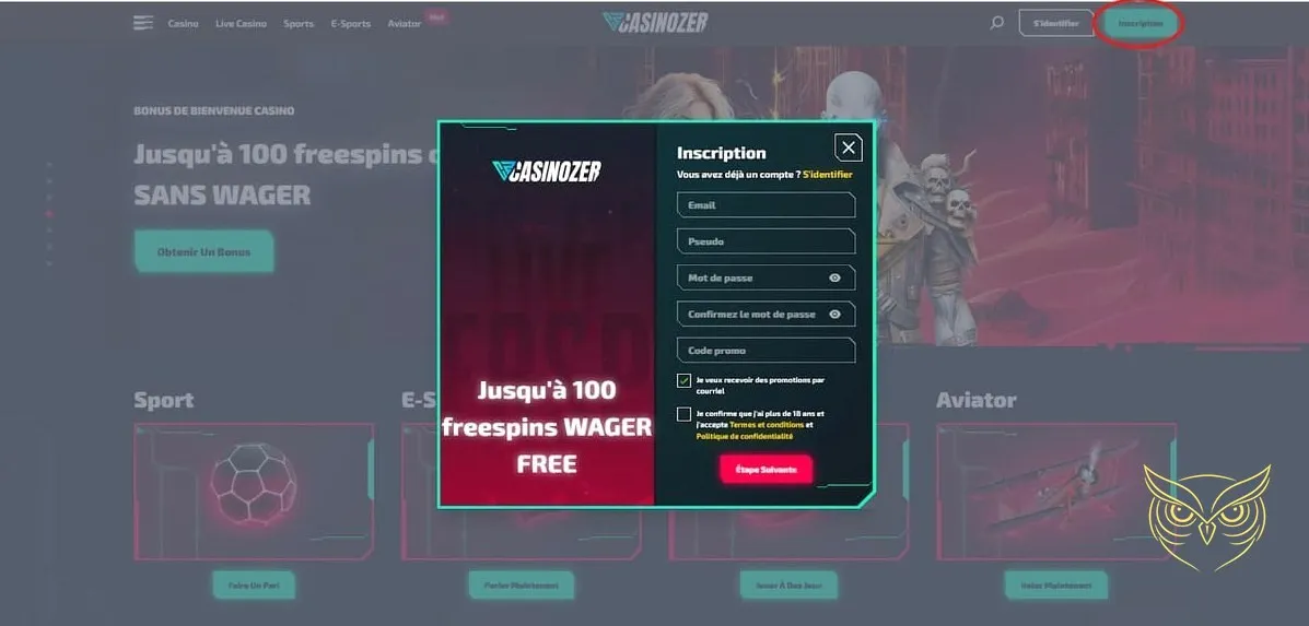 Icône des paris sportifs sur Casinozer Casino