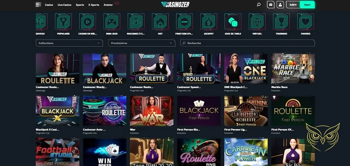 Icône du bonus de bienvenue Casinozer Casino