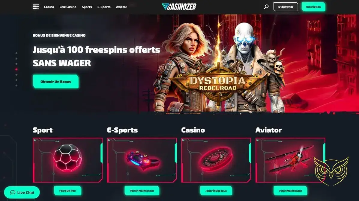 Logo officiel du casino en ligne Casinozer