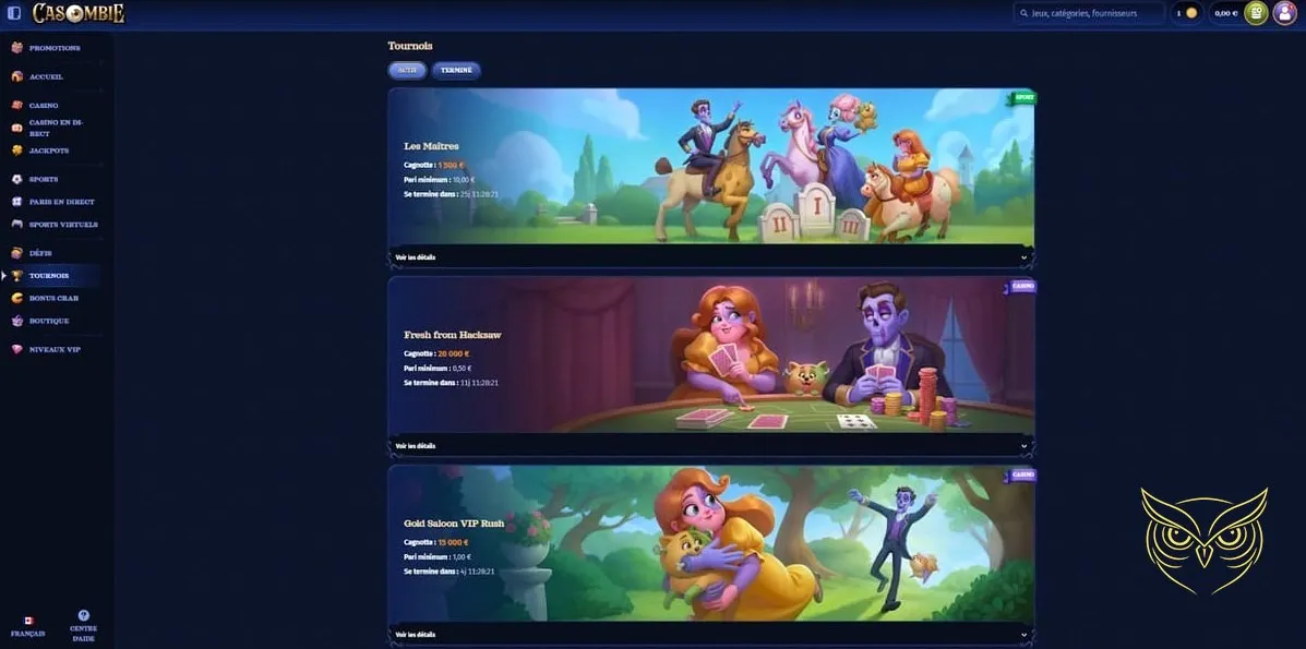 Programme de fidélité VIP Casombie Casino.