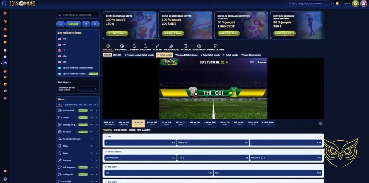 Sélection de machines à sous populaires Casombie Casino.