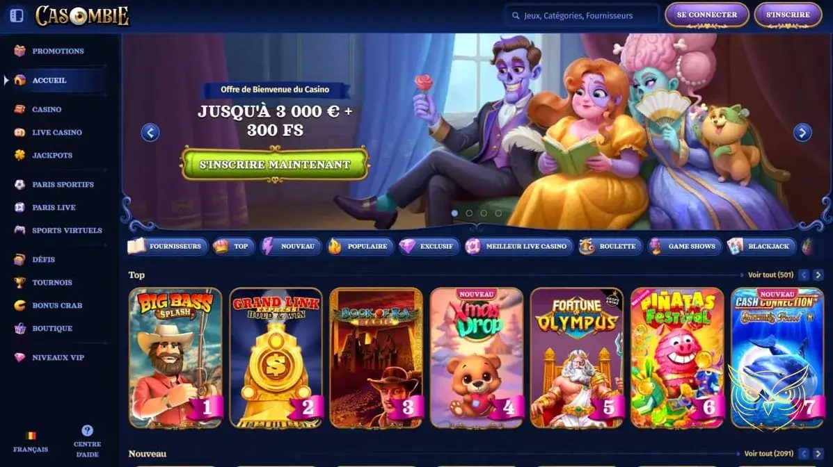 Logo officiel du casino en ligne Casombie.