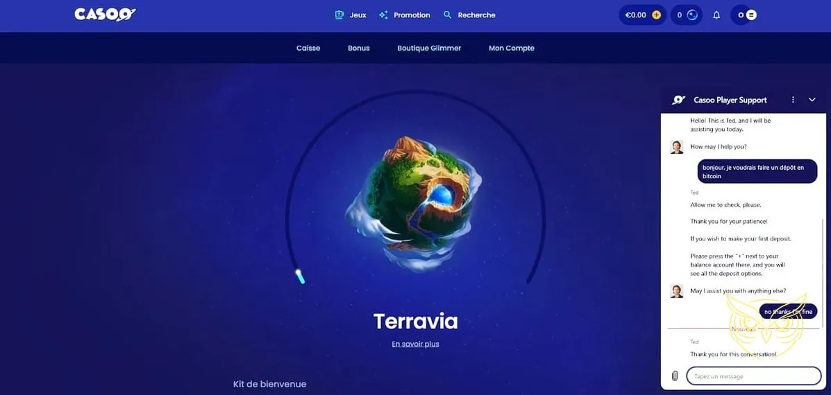 Icône pour le processus d'inscription Casoo Casino.